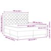 vidaXL Boxspringbett mit Matratze Creme 160 x 200 cm Stoff