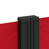 vidaXL Seitenmarkise Ausziehbar Rot 100x600 cm