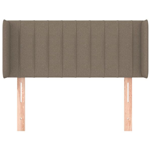 vidaXL Kopfteil mit Ohren Taupe 103x16x78/88 cm Stoff