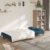 vidaXL Schlafsofa 2-Sitzer mit 2 Kissen Blau Samt