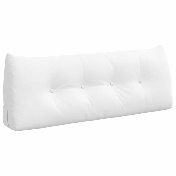 vidaXL R&uuml;cken Kissen Wei&szlig; 120 x 24 x 50 cm Stoff