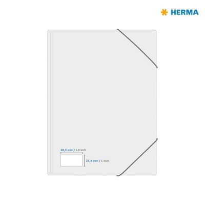 HERMA Etiketten PREMIUM Permanent Haftend A4 48,5x25,4 mm 100 Blätter