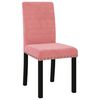 vidaXL Esszimmerst&uuml;hle 4 Stk. Rosa Samt