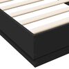 vidaXL Bettgestell mit LED Schwarz 100x200 cm