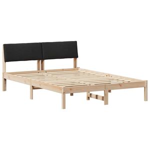 vidaXL Bettgestell Braun und Schwarz 160 x 200 cm Massivholz Kiefer