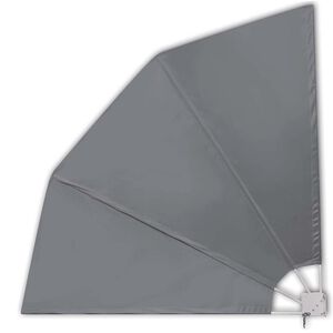 vidaXL Faltbarer Balkonf&auml;cher Grau 210&times;210 cm