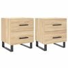 vidaXL Nachttische 2 Stk. Sonoma-Eiche 40x35x47,5 cm Holzwerkstoff