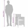 vidaXL Gartenstuhl mit Kissen 4 pcs Weiß 53 x 49 x 85 cm Polypropylen