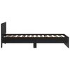 vidaXL Bettrahmen Schwarz Eichen-Optik 75 x 190 cm Holzwerkstoff