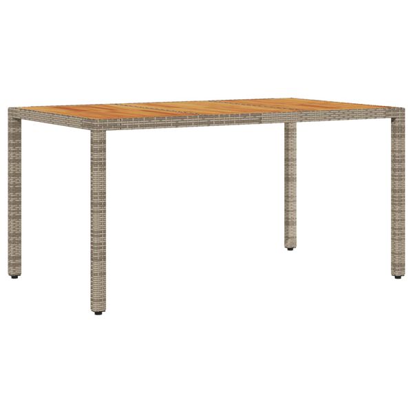 vidaXL 7-tlg. Garten-Essgruppe mit Kissen Grau Poly Rattan Akazie