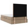 vidaXL Bett mit Stauraum und LED Cappuccino 120 x 200 cm Kunstleder