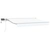 vidaXL Manueller Markisenrahmen mit LEDs Wei&szlig; 3 x 2,5 m