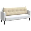 vidaXL R&uuml;cken Kissen Creme 160 x 24 x 50 cm Stoff