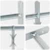 vidaXL Fenstergitter Verstellbar mit 4 Querst&auml;ben 500-650 mm