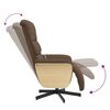 vidaXL Massagesessel mit Fu&szlig;teil Braun Stoff