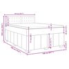 vidaXL Boxspringbett mit Matratze Creme 140x190 cm Stoff