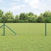 vidaXL Zaunpfosten Gr&uuml;n 50 x 0,8 m (36 mm Maschen) Stahl und PVC