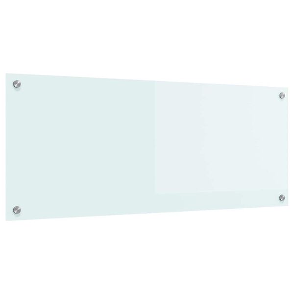 vidaXL K&uuml;chenr&uuml;ckwand Wei&szlig; 100 x 40 cm Geh&auml;rtetes Glas