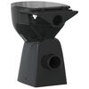 vidaXL Randloses WC 7 cm Extra H&ouml;he Soft-Close Keramik Schwarz