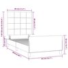 vidaXL Bettgestell ohne Matratze Dunkelgrau 80x200 cm Stoff