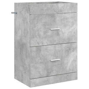 vidaXL Badunterschrank Betongrau 56 x 37,5 x 81 cm Holzwerkstoff