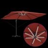 vidaXL Sonnenschirm mit LED-Lichtleisten Terrakotta 352 x 251 x 265 cm