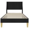 vidaXL Bettrahmen mit Kopfteil Schwarz 90 x 200 cm Stoff
