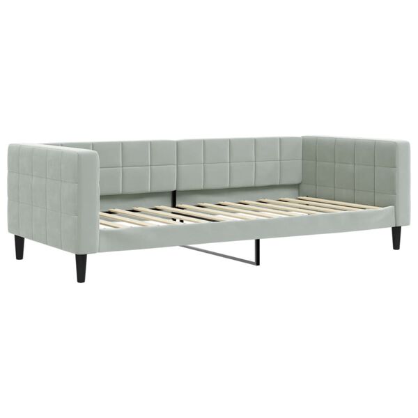 vidaXL Tagesbett Hellgrau 90x200 cm Samt