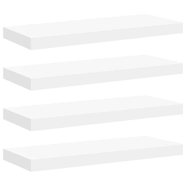 vidaXL Schweberegale 4 Stk. Wei&szlig; 60x23,5x3,8 cm MDF