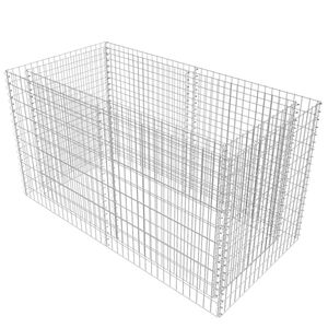 vidaXL Gabionen-Hochbeet Stahl 180&times;90&times;100 cm Silbern