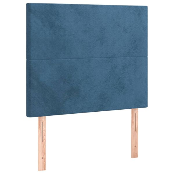 vidaXL Kopfteil Dunkelblau 90x5x118/128 cm Samt