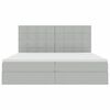 vidaXL Aufbewahrungsbett mit Matratze Hellgrau 200 x 200 cm Samt