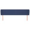 vidaXL Kopfteil mit Ohren Blau 163x23x78/88 cm Stoff