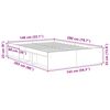 vidaXL Bettgestell ohne Matratze Artisan-Eiche 140x200cm Holzwerkstoff