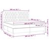 vidaXL Boxspringbett mit Matratze & LED Dunkelblau 200x200 cm Samt