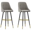 vidaXL Barhocker 2 Stk. Hellgrau Samt