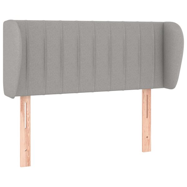 vidaXL Kopfteil mit Ohren Hellgrau 103x23x78/88 cm Stoff