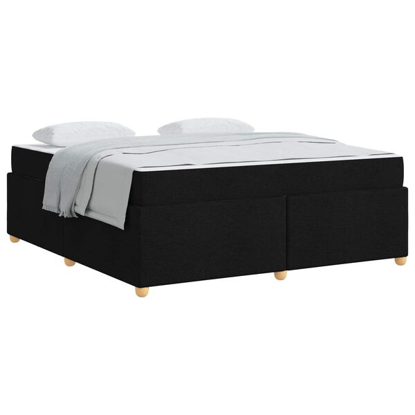 vidaXL Bettrahmen mit Matratze Schwarz 180 x 200 cm Stoff