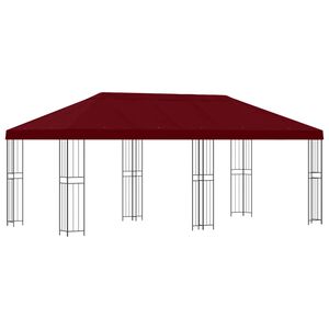 vidaXL Gartenpavillon 6 x 3 m Bordeauxrot Polyester und Stahl 190 gsm