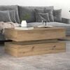 vidaXL Couchtisch mit LED-Leuchten Artisan-Eiche 90x50x40 cm