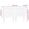 vidaXL Kopfteil mit Ohren Dunkelblau 183x23x118/128 cm Samt