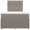 vidaXL Boxspringbett mit Matratze Taupe 120x190 cm Stoff