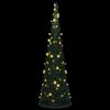vidaXL K&uuml;nstlicher Pop-Up-Weihnachtsbaum mit Beleuchtung Gr&uuml;n 150 cm