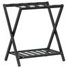 vidaXL Gep&auml;ckablage Schwarz 68x38x58 cm Bambus