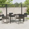 vidaXL Garten Essgruppe 5 pcs Grau Poly-Rattan