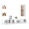 vidaXL 5-tlg. TV-Schrank-Set Wei&szlig; Holzwerkstoff