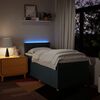 vidaXL Boxspringbett mit Matratze Blau 90x190 cm Stoff