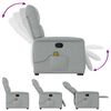 vidaXL Massagesessel Hellgrau Stoff