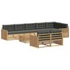 vidaXL Outdoor-Sofagarnitur 9 Stk. Wei&szlig; und Anthrazit Polyester