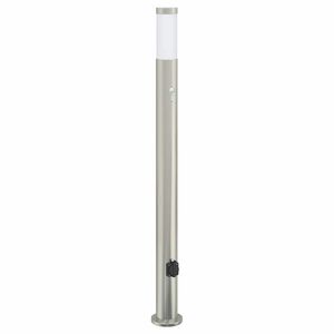 vidaXL Pollerleuchte mit Sensor und Steckdose 110 cm Edelstahl IP44